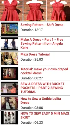 Sewing Tutorial Dresses android App screenshot 6